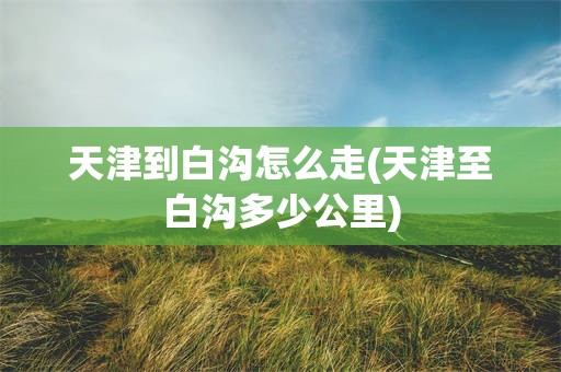 天津到白沟怎么走(天津至白沟多少公里)