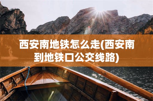 西安南地铁怎么走(西安南到地铁口公交线路)