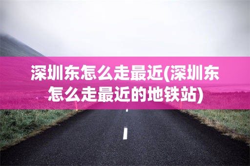 深圳东怎么走最近(深圳东怎么走最近的地铁站)