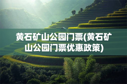 黄石矿山公园门票(黄石矿山公园门票优惠政策)