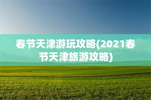 春节天津游玩攻略(2021春节天津旅游攻略)