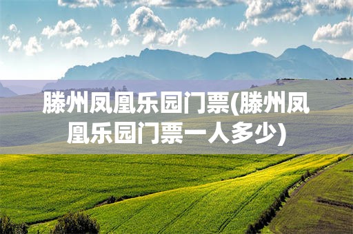 滕州凤凰乐园门票(滕州凤凰乐园门票一人多少)
