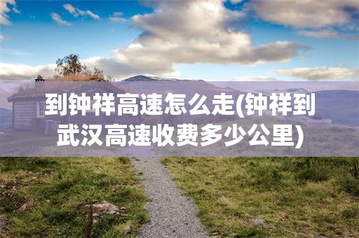 到钟祥高速怎么走(钟祥到武汉高速收费多少公里)