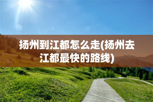 扬州到江都怎么走(扬州去江都最快的路线)