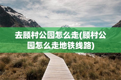 去顾村公园怎么走(顾村公园怎么走地铁线路)