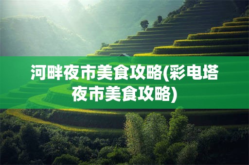 河畔夜市美食攻略(彩电塔夜市美食攻略)