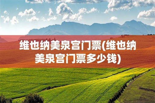 维也纳美泉宫门票(维也纳美泉宫门票多少钱)