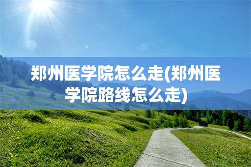 郑州医学院怎么走(郑州医学院路线怎么走)