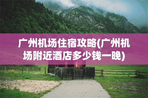 广州机场住宿攻略(广州机场附近酒店多少钱一晚)