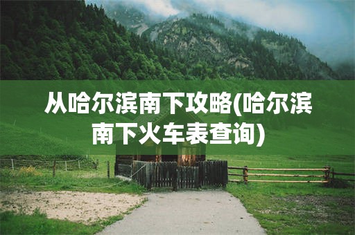 从哈尔滨南下攻略(哈尔滨南下火车表查询)