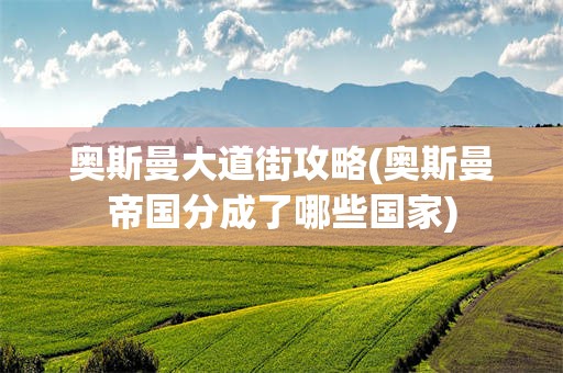 奥斯曼大道街攻略(奥斯曼帝国分成了哪些国家)