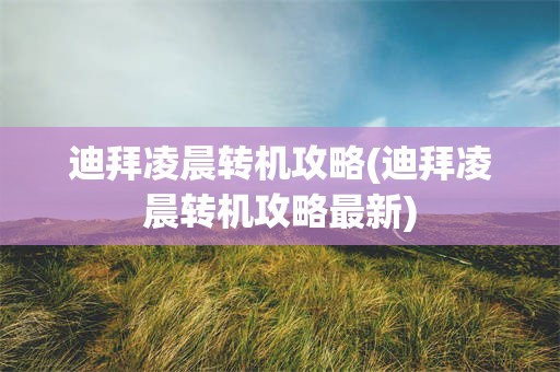 迪拜凌晨转机攻略(迪拜凌晨转机攻略最新)