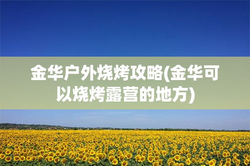 金华户外烧烤攻略(金华可以烧烤露营的地方)