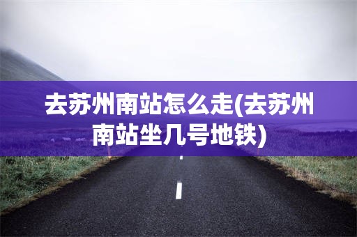 去苏州南站怎么走(去苏州南站坐几号地铁)