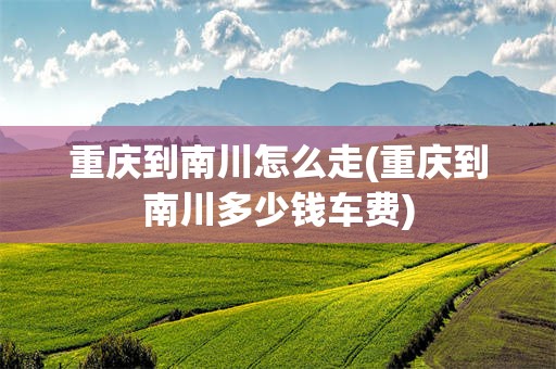 重庆到南川怎么走(重庆到南川多少钱车费)