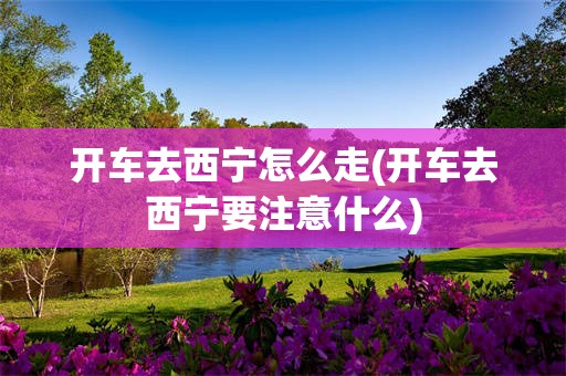 开车去西宁怎么走(开车去西宁要注意什么)