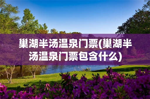 巢湖半汤温泉门票(巢湖半汤温泉门票包含什么)