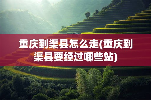 重庆到渠县怎么走(重庆到渠县要经过哪些站)