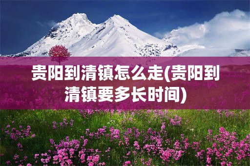 贵阳到清镇怎么走(贵阳到清镇要多长时间)