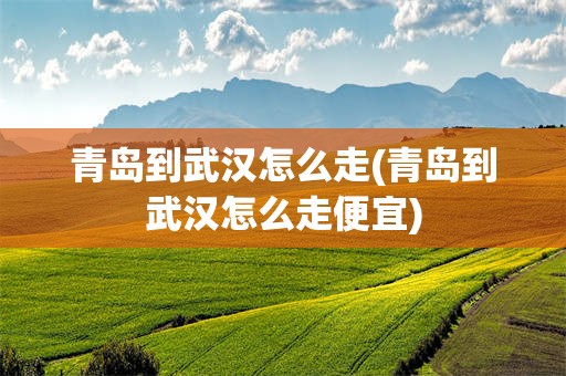 青岛到武汉怎么走(青岛到武汉怎么走便宜)
