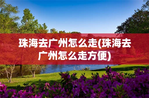 珠海去广州怎么走(珠海去广州怎么走方便)