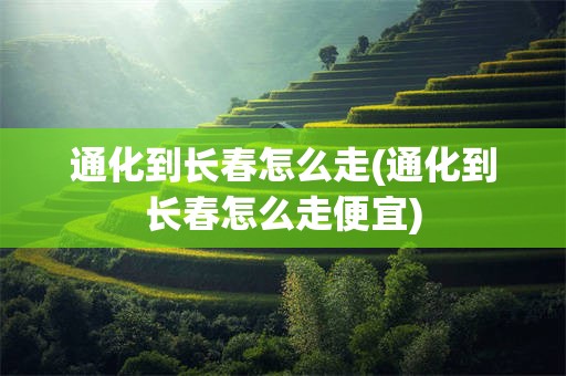 通化到长春怎么走(通化到长春怎么走便宜)