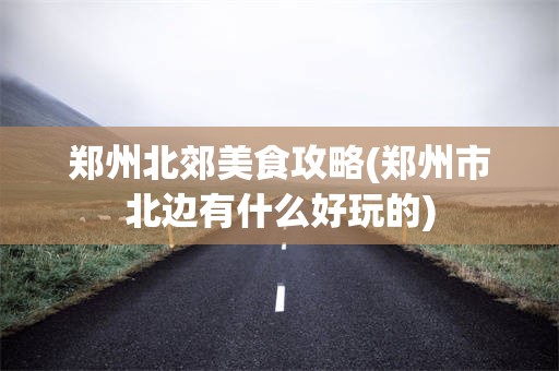 郑州北郊美食攻略(郑州市北边有什么好玩的)