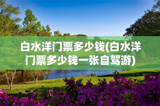 白水洋门票多少钱(白水洋门票多少钱一张自驾游)