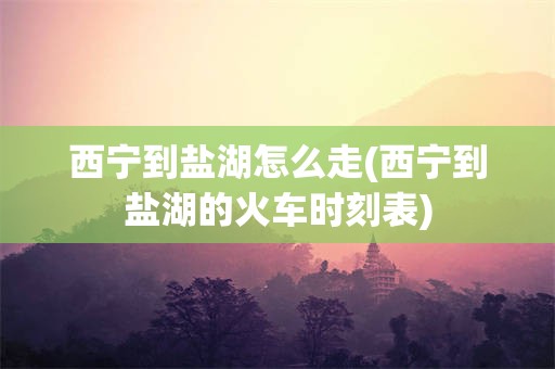西宁到盐湖怎么走(西宁到盐湖的火车时刻表)