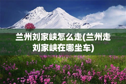兰州刘家峡怎么走(兰州走刘家峡在哪坐车)