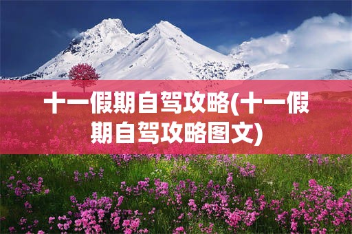 十一假期自驾攻略(十一假期自驾攻略图文)