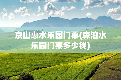 京山惠水乐园门票(森泊水乐园门票多少钱)