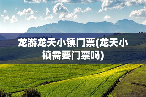 龙游龙天小镇门票(龙天小镇需要门票吗)