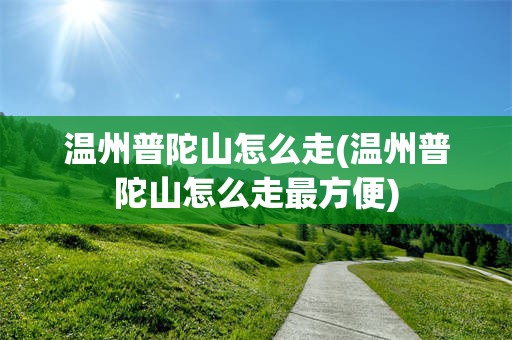 温州普陀山怎么走(温州普陀山怎么走最方便)