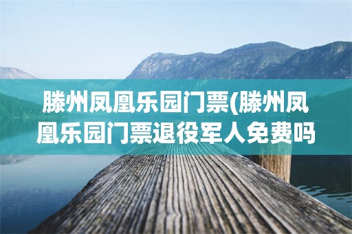 滕州凤凰乐园门票(滕州凤凰乐园门票退役军人免费吗)