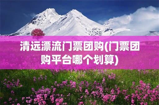 清远漂流门票团购(门票团购平台哪个划算)