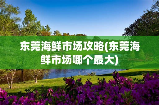 东莞海鲜市场攻略(东莞海鲜市场哪个最大)
