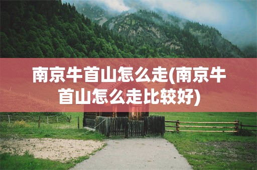南京牛首山怎么走(南京牛首山怎么走比较好)