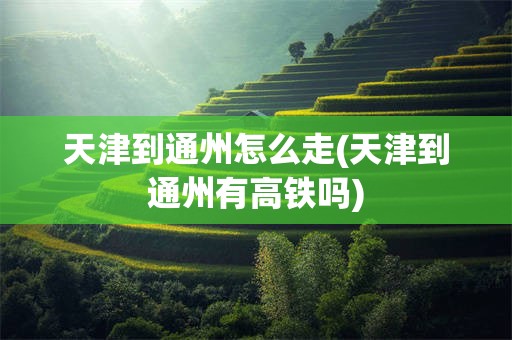 天津到通州怎么走(天津到通州有高铁吗)