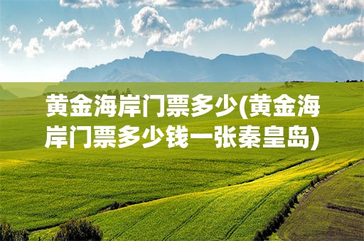 黄金海岸门票多少(黄金海岸门票多少钱一张秦皇岛)