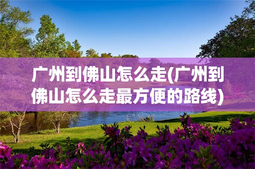 广州到佛山怎么走(广州到佛山怎么走最方便的路线)