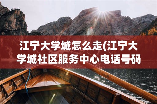 江宁大学城怎么走(江宁大学城社区服务中心电话号码)