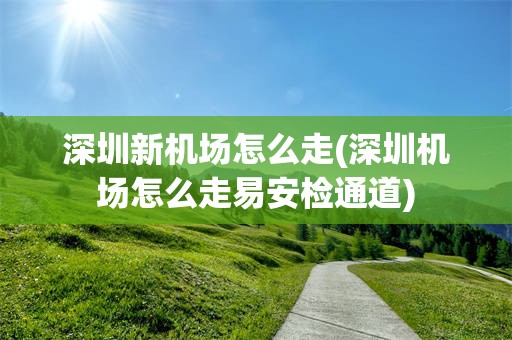 深圳新机场怎么走(深圳机场怎么走易安检通道)