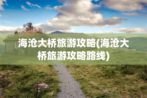 海沧大桥旅游攻略(海沧大桥旅游攻略路线)