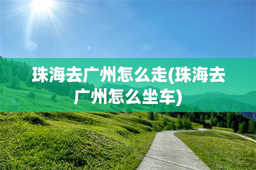 珠海去广州怎么走(珠海去广州怎么坐车)