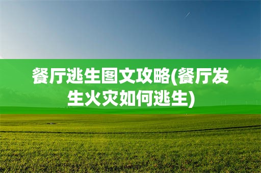 餐厅逃生图文攻略(餐厅发生火灾如何逃生)