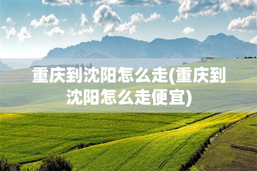 重庆到沈阳怎么走(重庆到沈阳怎么走便宜)