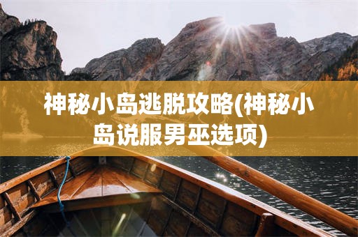 神秘小岛逃脱攻略(神秘小岛说服男巫选项)