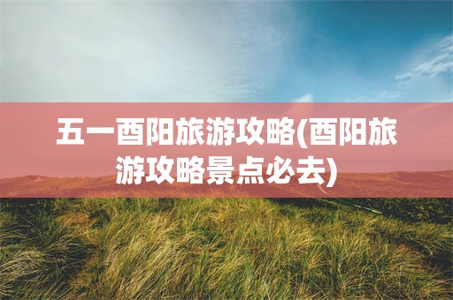 五一酉阳旅游攻略(酉阳旅游攻略景点必去)