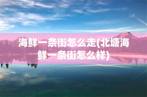 海鲜一条街怎么走(北塘海鲜一条街怎么样)